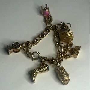 Gold Tone Charm Bracelet